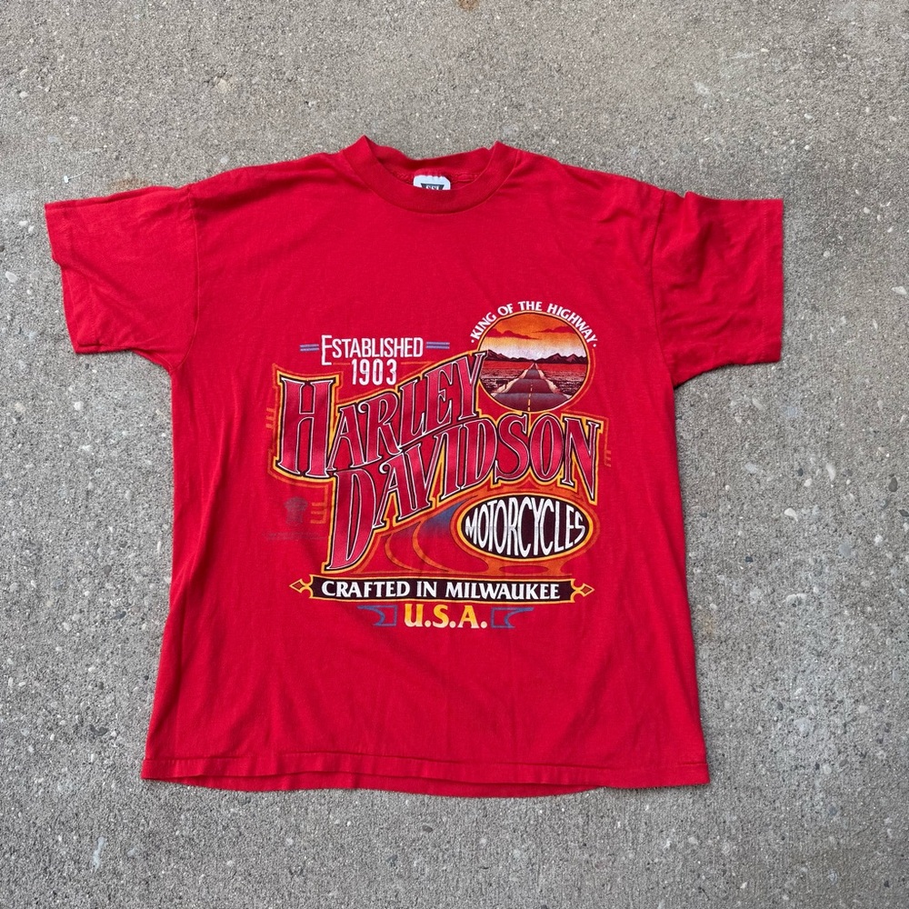 1988 Harley Davidson “King of the Highway” Shirt Size Large